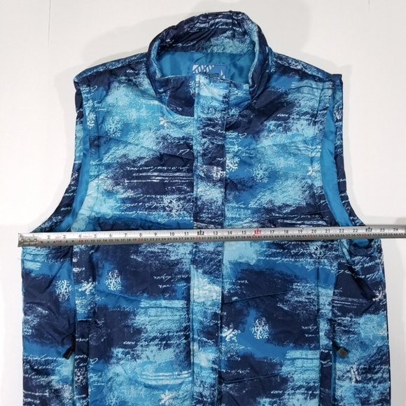 White Mountain Blue All-Over-Print Outdoor Vest - Picture 4 of 11